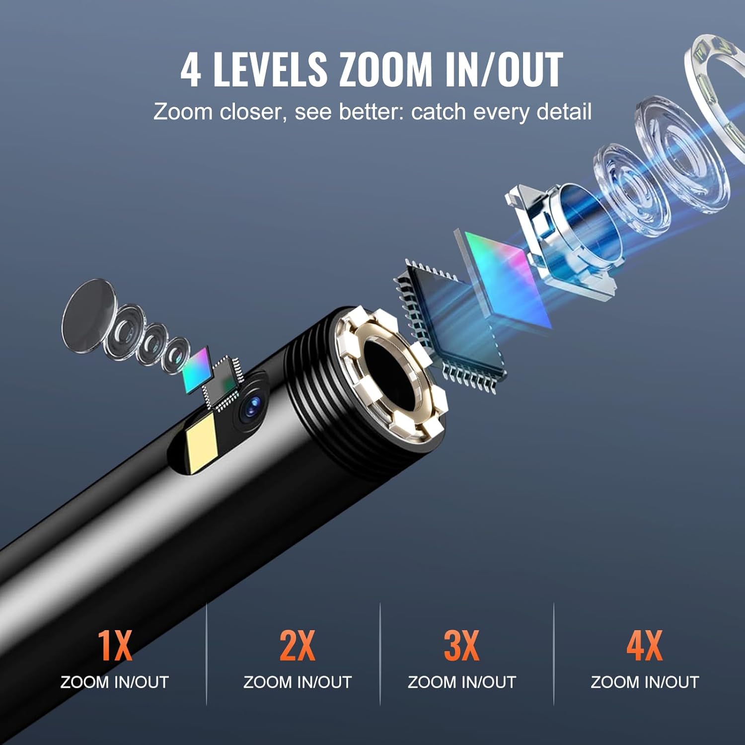 VisioPipe 4.3" IPS Endoscope Camera