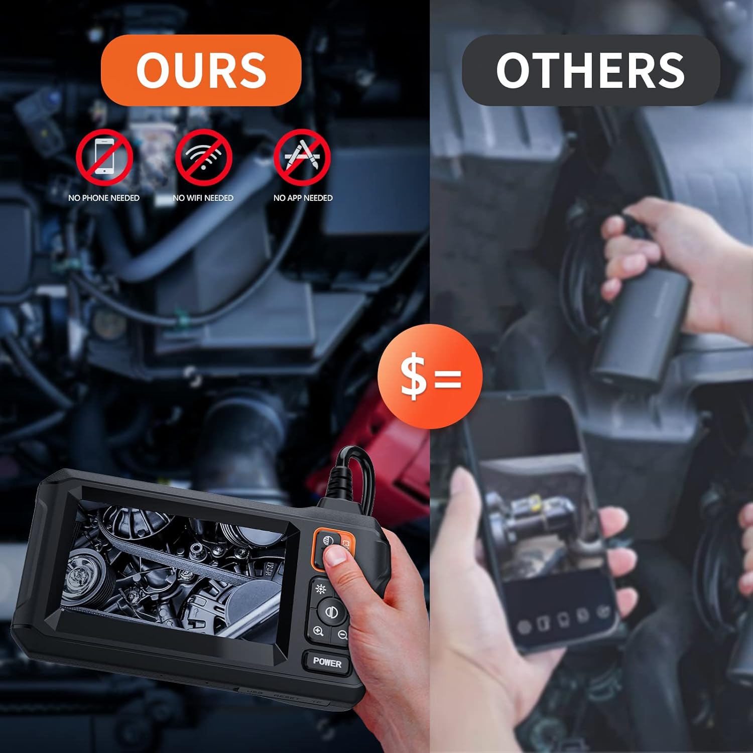 VisioPipe 8mm Industrial Endoscope Camera